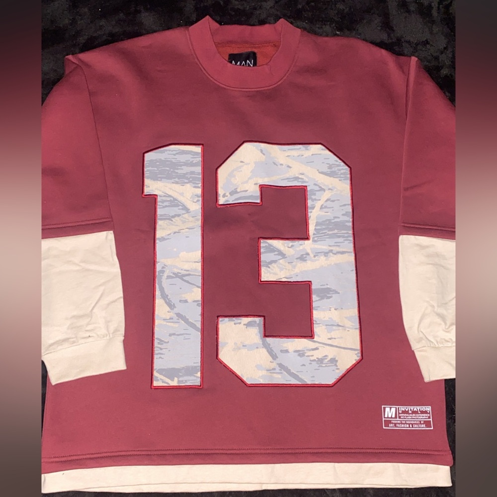 Oversized faux layer long sleeve tee